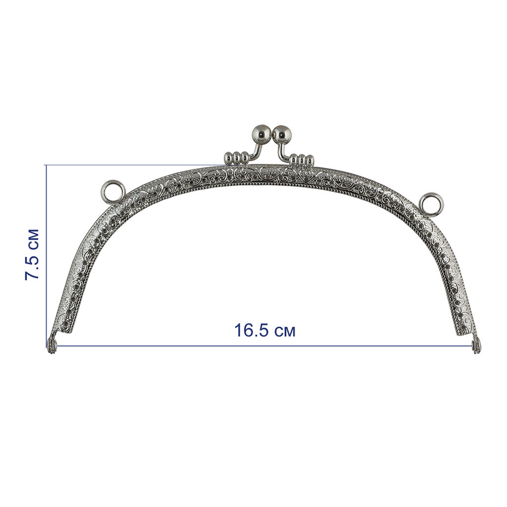 Gamma FER-10 Застежка для сумки фермуар 16.5 x 7.5 см 5 х 1 шт. №02 под состаренную бронзу