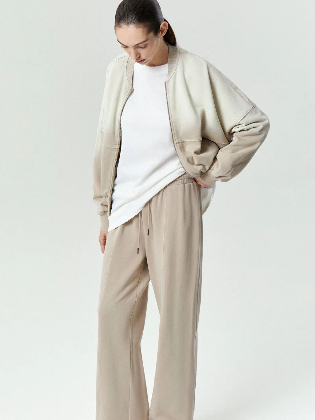 Брюки Emka из хлопка бежевые фото 2