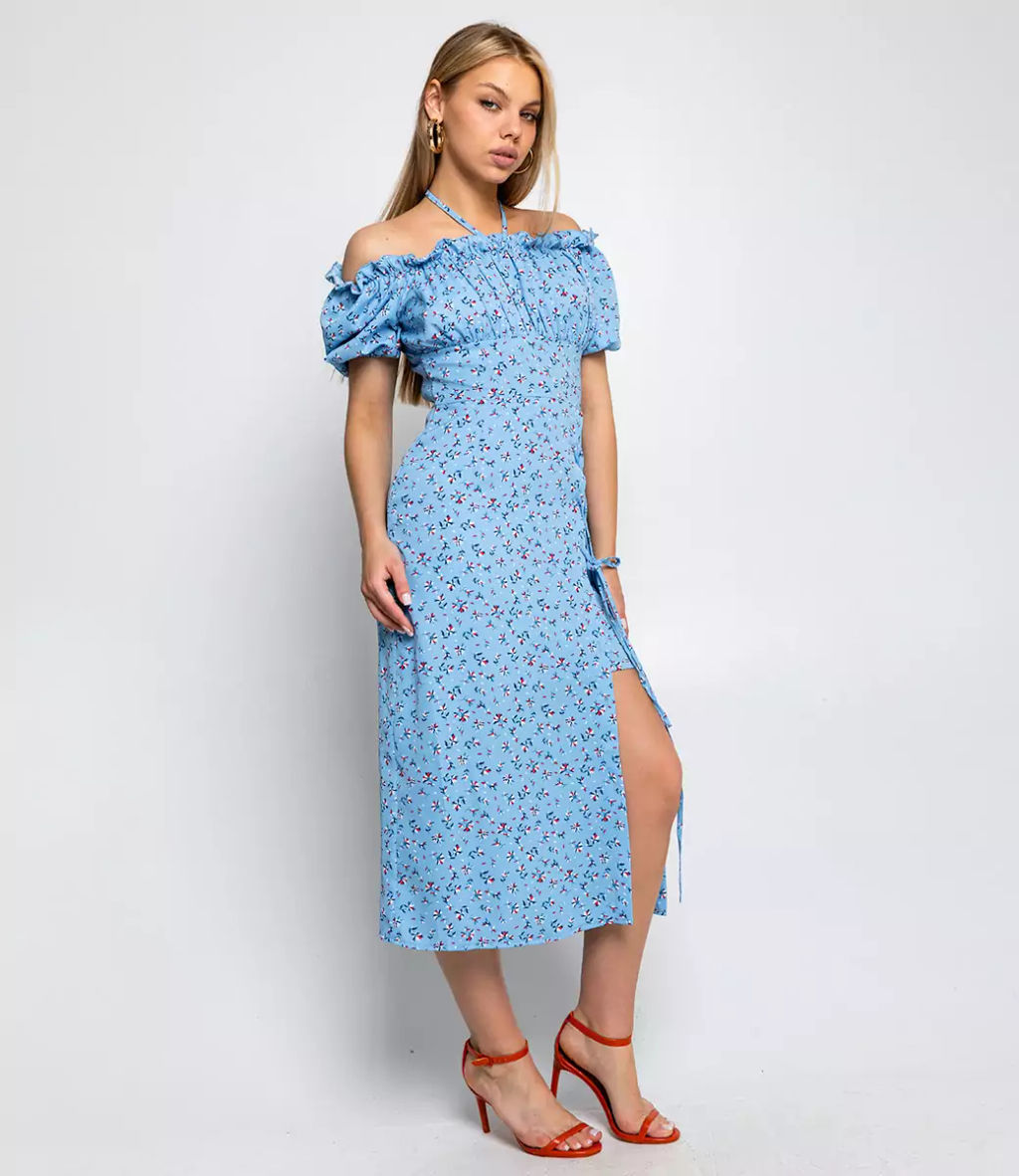 Платье #БШ2225, голубой