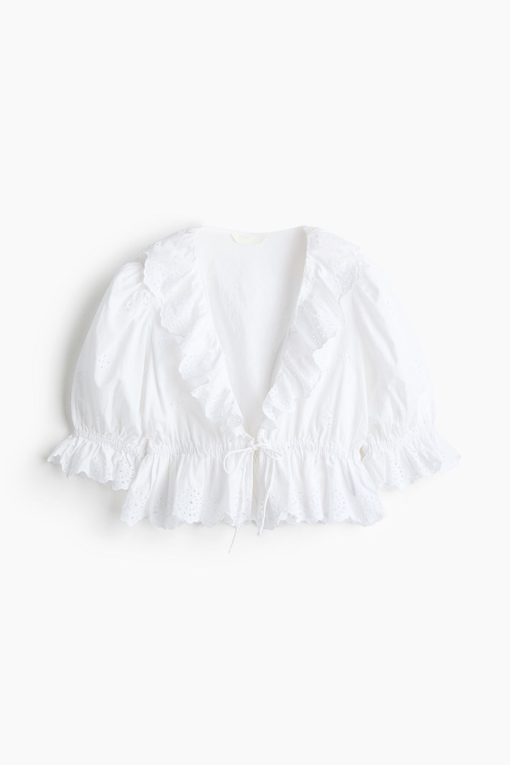 Blusa de algod?n con bordado ingl?s - H&m фото 2