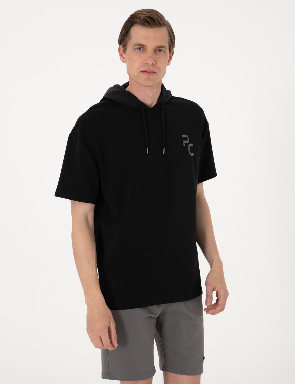 Siyah Comfort Fit Sweatshirt