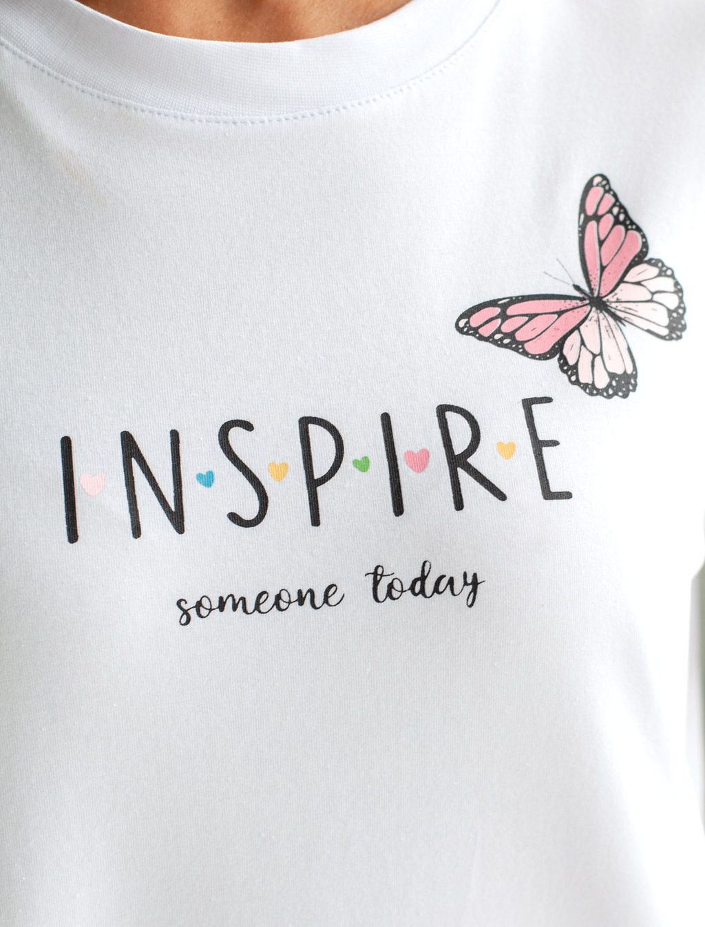 Футболка с принтом свободная эластичная из премиального хлопка - Vilatte фото 2