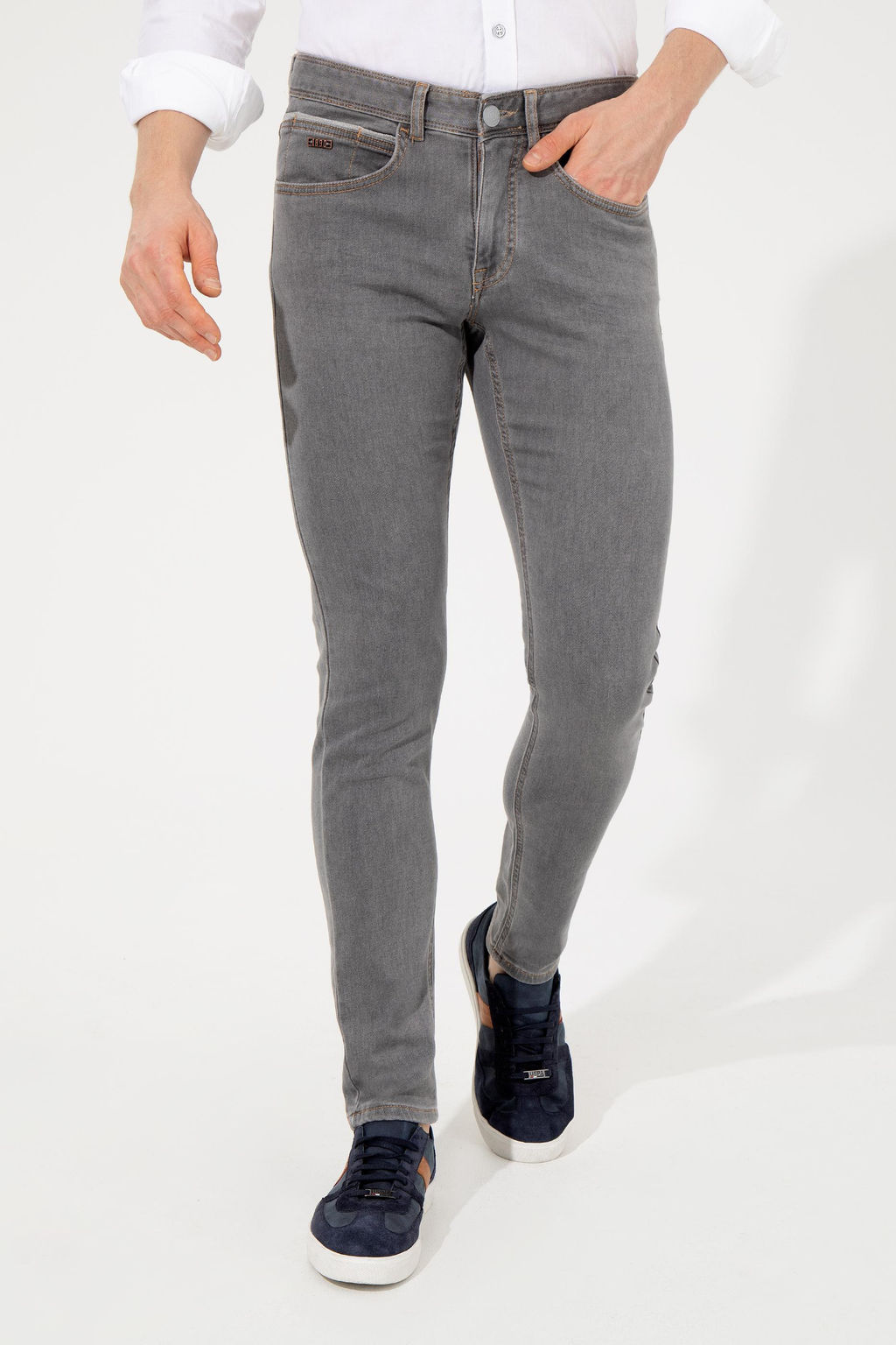 Erkek Gri Jean Pantolon