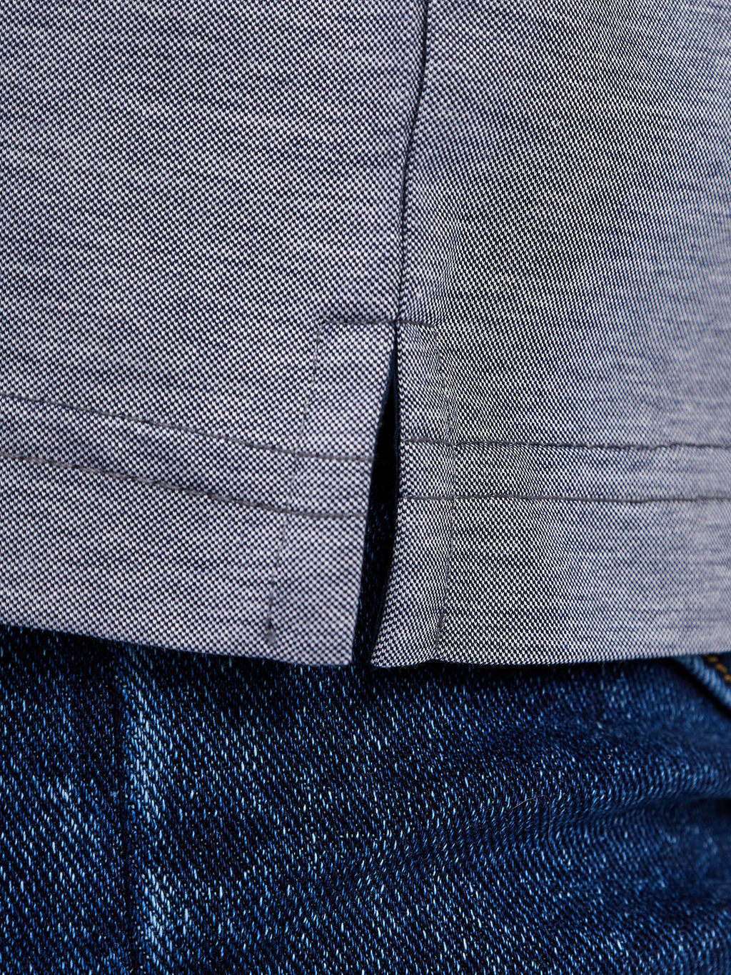 Джемпер мужской с воротником поло GREG G155-PM4-LT1636 (сине-серый)  фото 3