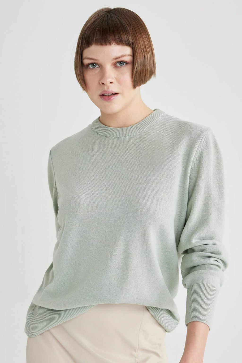 Regular Fit Bisiklet Yaka Basic Triko Kazak - Defacto фото 5