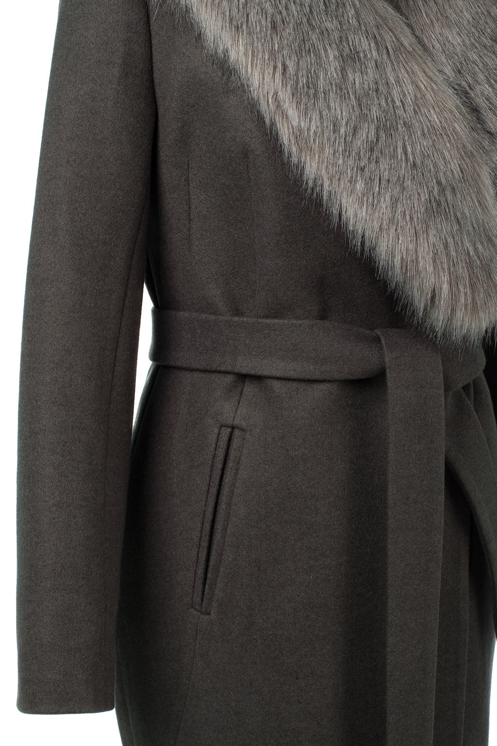 02-3072 Пальто женское утепленное (пояс) - El podio фото 10