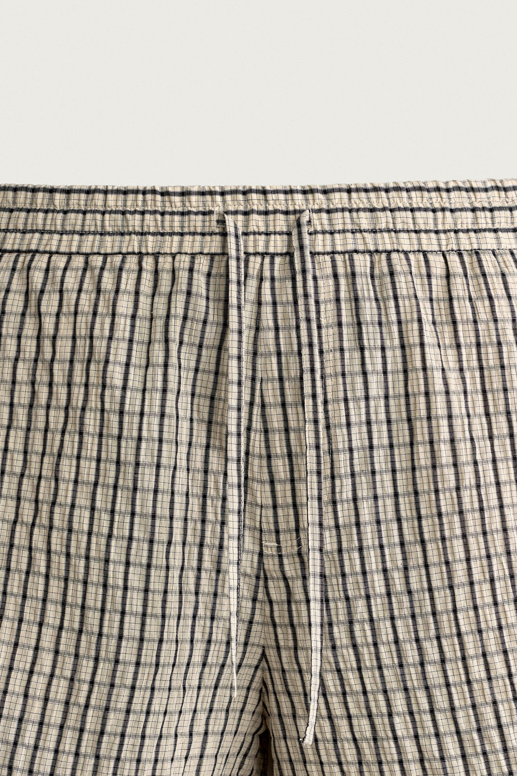 BERMUDA RELAXED FIT CUADROS / Beige claro - Zara фото 6
