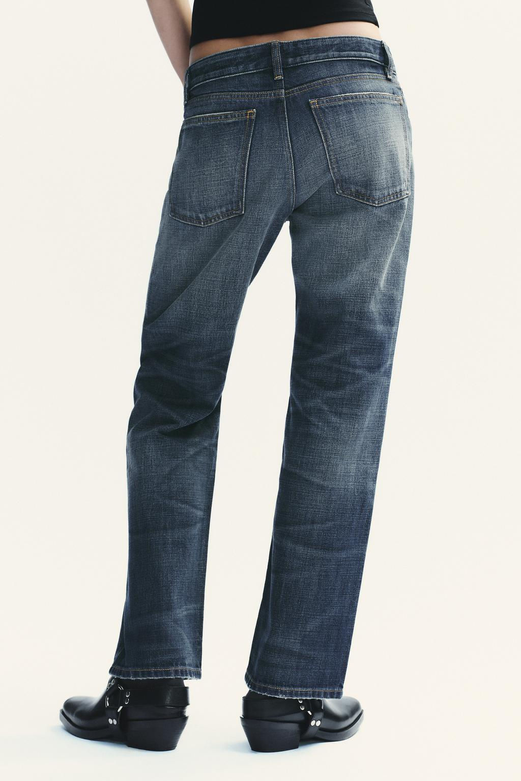 TRF STRAIGHT CROP MID-WAIST JEANS - Zara фото 7