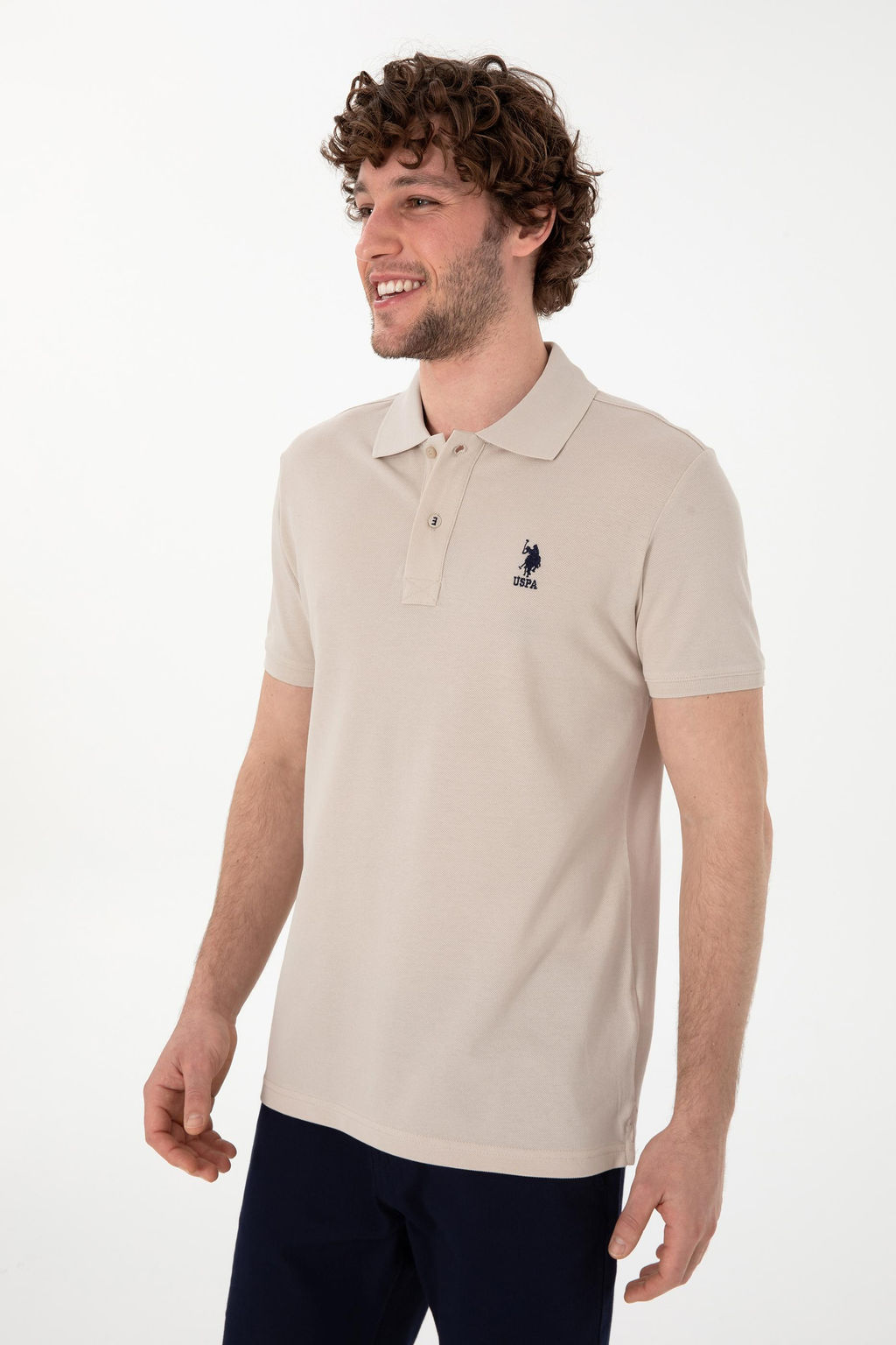 Erkek Slim Fit Polo Yaka A__k Mavi Basic Ti__rt Sepette S_rpriz _ndirim - U.s. polo assn фото 3
