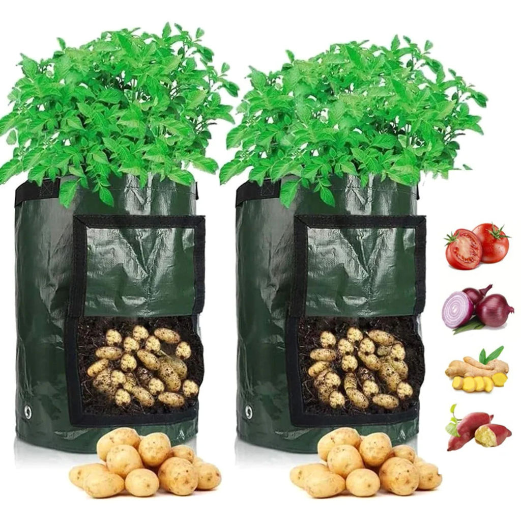 Цена за 2 шт. Сумка-мешок для выращивания овощей "Чудо рост" 35*45см D-34см