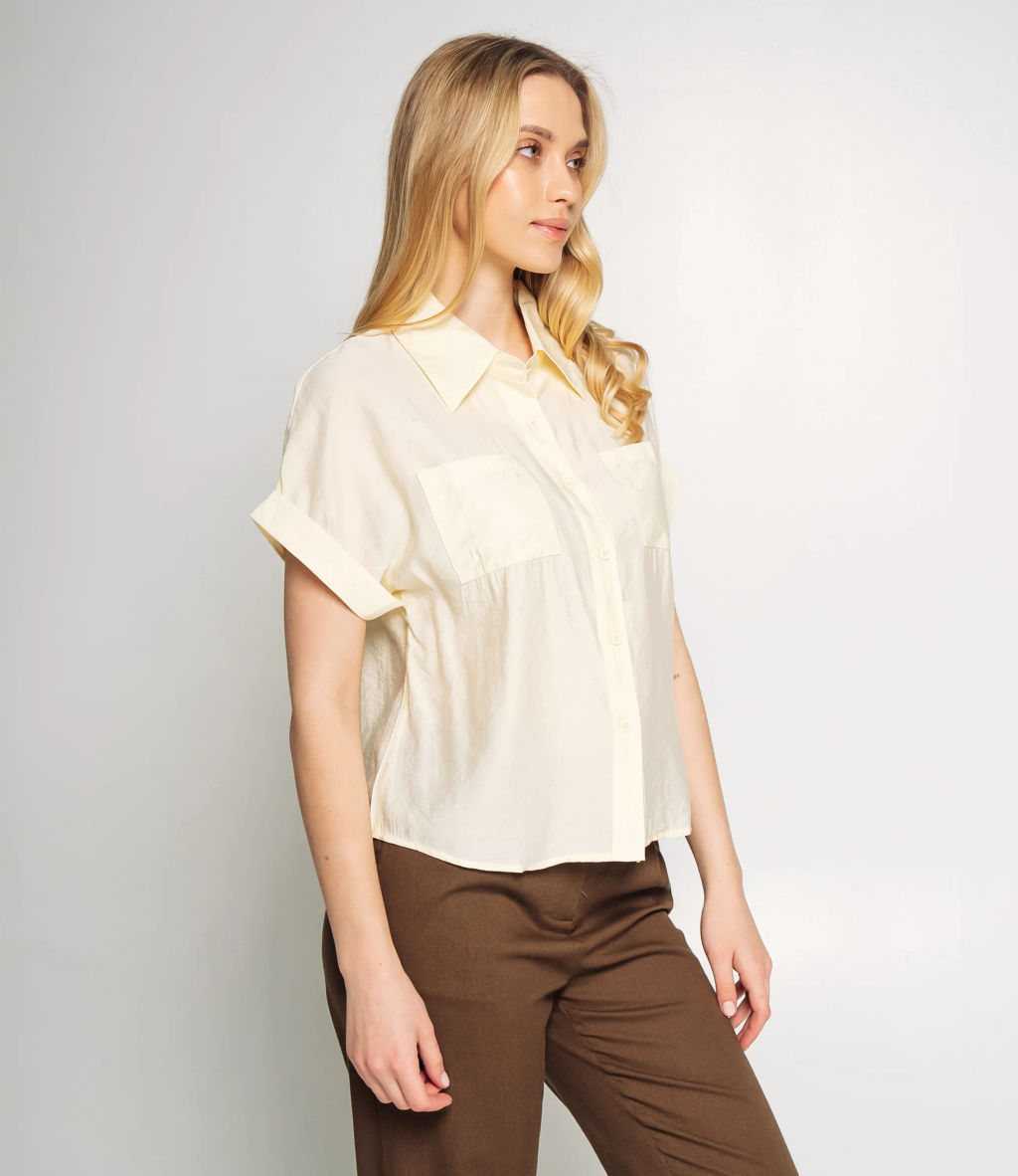 Рубашка #КТ807 (5), светло-жёлтый - Dommod фото 2