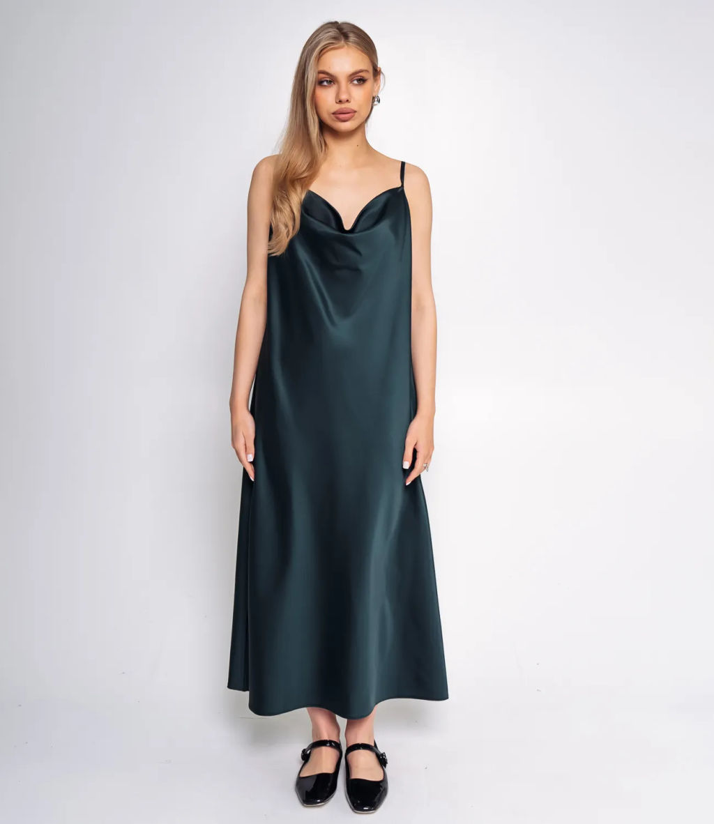 Платье #ОКТ025003, изумрудный