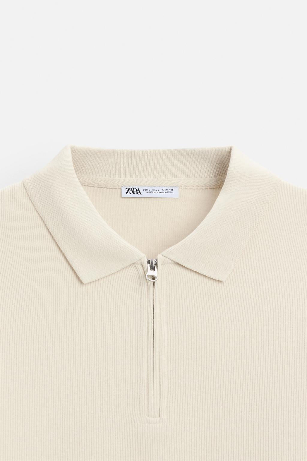 ZIP COLLAR POLO SHIRT - Zara фото 17