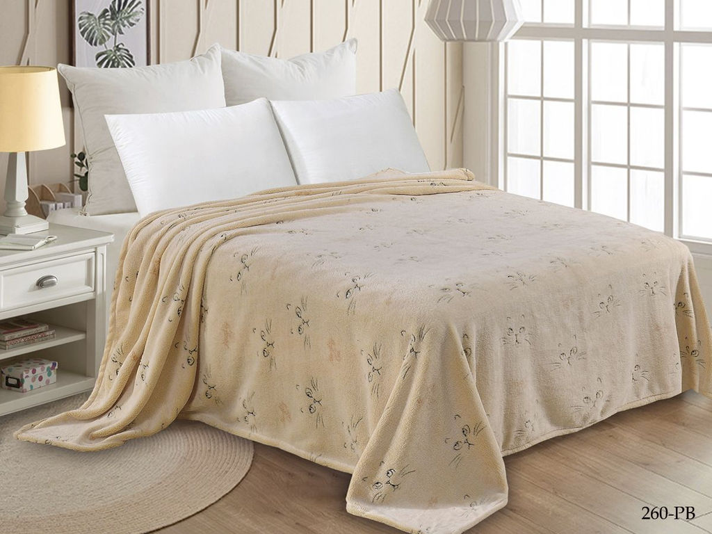 Плед 175*210 см, Велсофт (Кошечки)