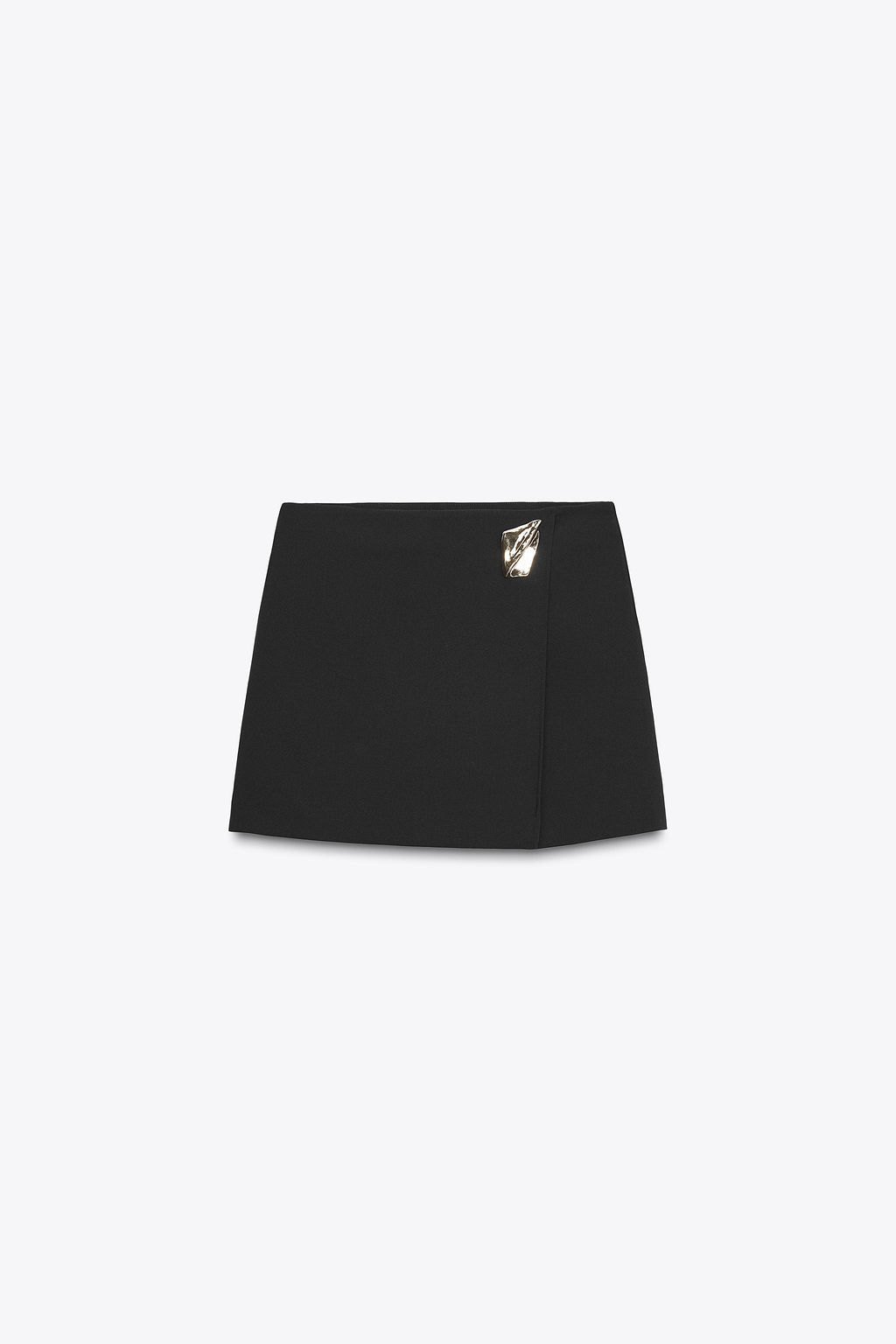 FALDA PANTAL?N ASIM?TRICA APLIQUE / Negro - Zara фото 4