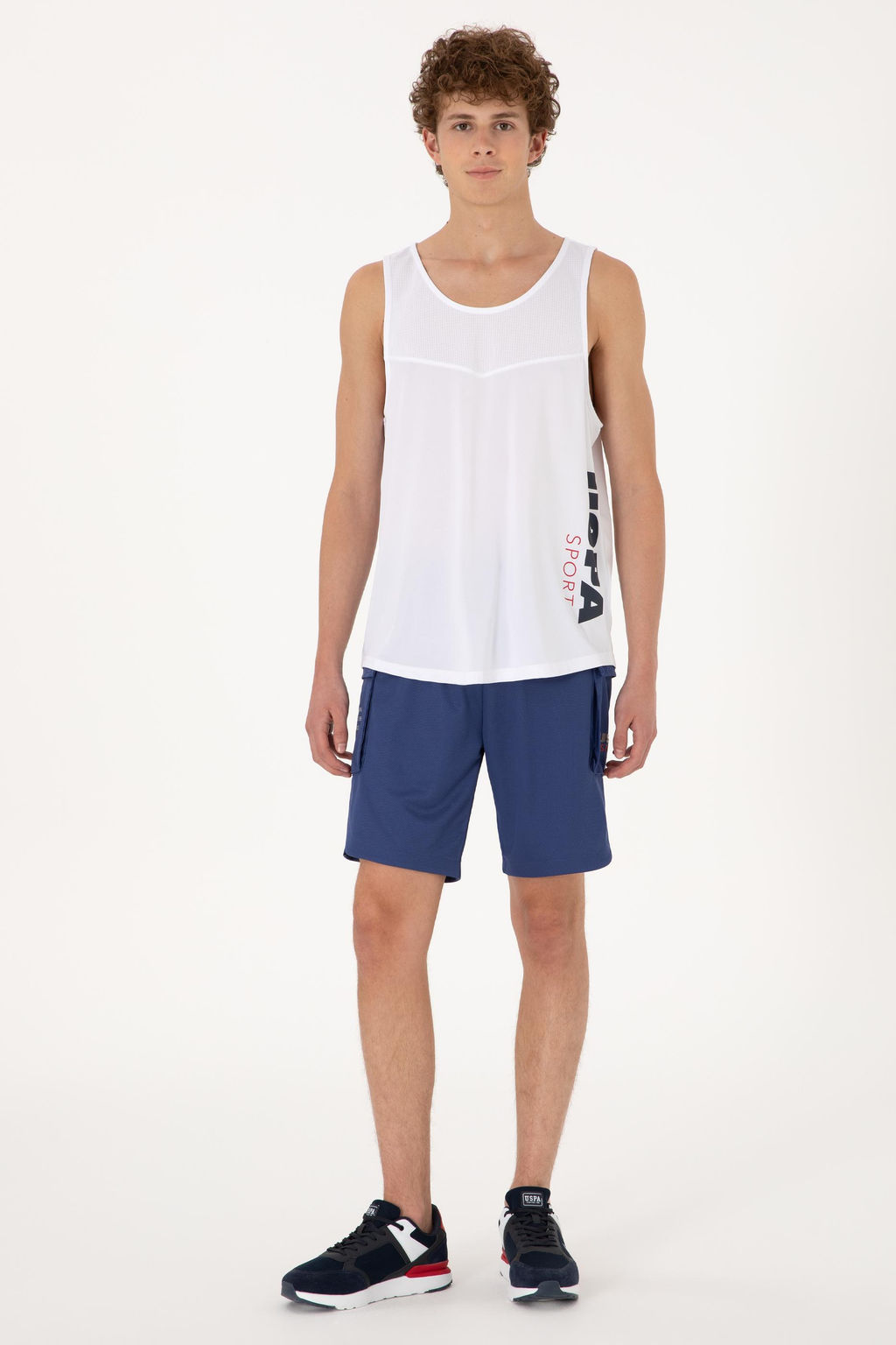 Erkek Regular Fit Bisiklet Yaka Beyaz Kolsuz Ti__rt Sepette S_rpriz _ndirim - U.s. polo assn фото 4