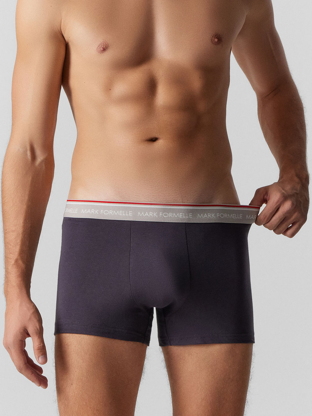 Цена за 2 штуки! Трусы боксеры мужские серые - Mark formelle фото 3
