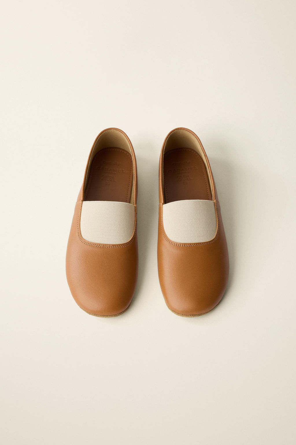BAILARINA PIEL CREATED BY CARAMEL LONDON X ZARA / Marr?n  фото 6