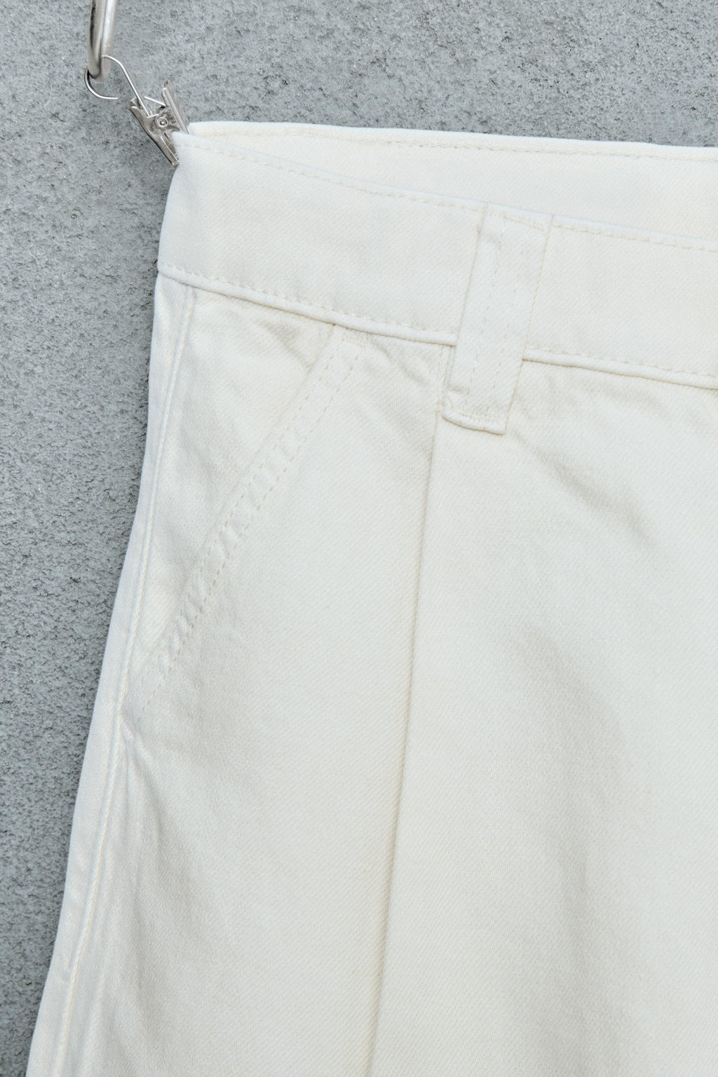 STORIESZ - BERMUDA DENIM PINZAS CON ALGOD?N Y LINO / Crudo - Zara фото 3