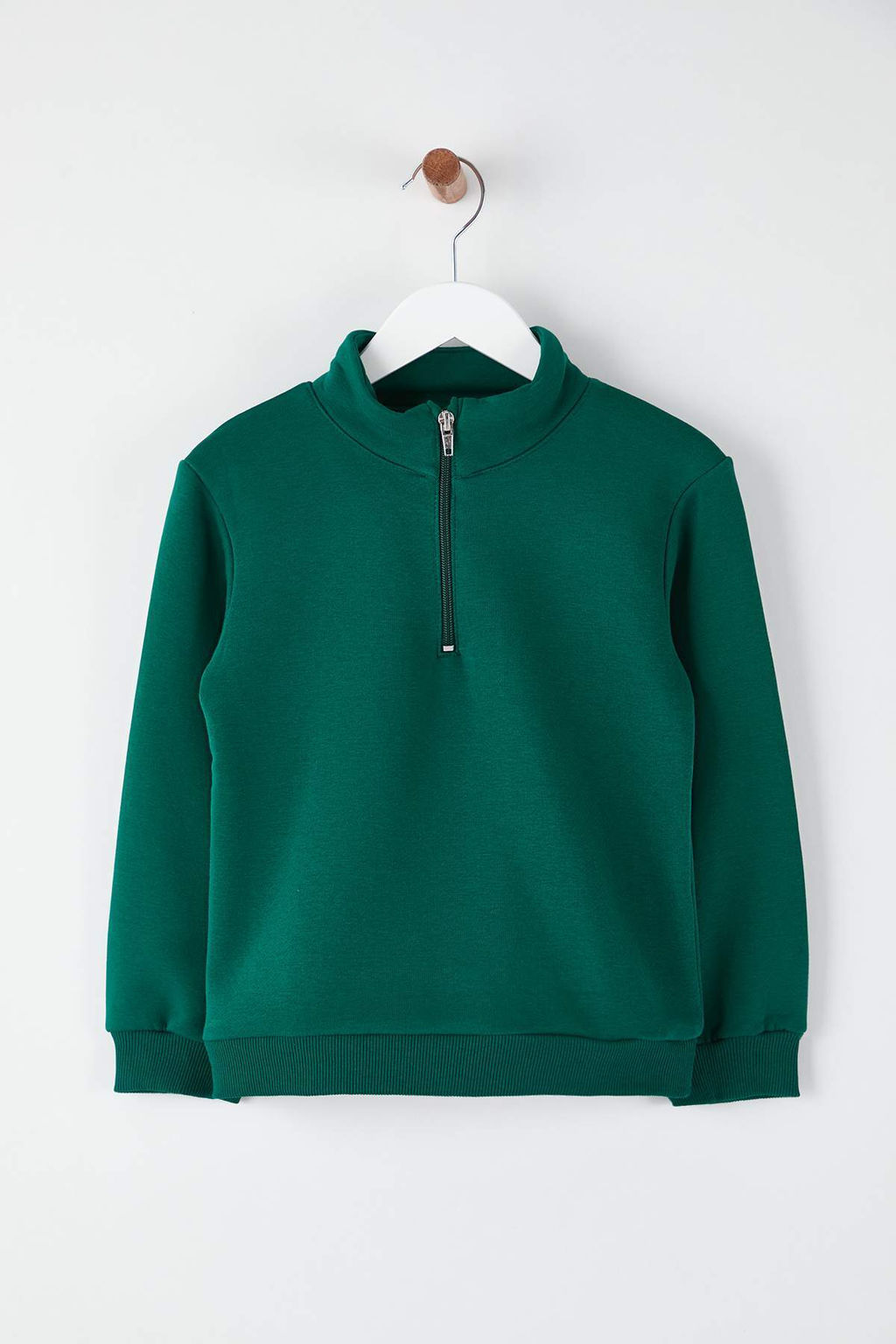 Lacivert Pamuklu Duz/Basic Dik Yaka Regular Orme Erkek Cocuk Sweatshirt TKDAW26SW00008 - Trendyolmilla фото 12