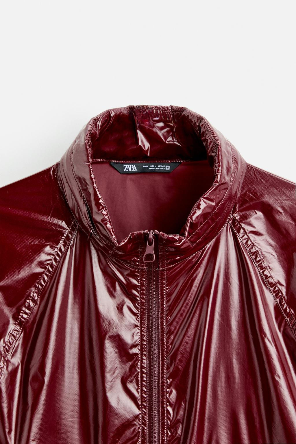TECHNICAL JACKET WITH A SHINY FINISH - Zara фото 8