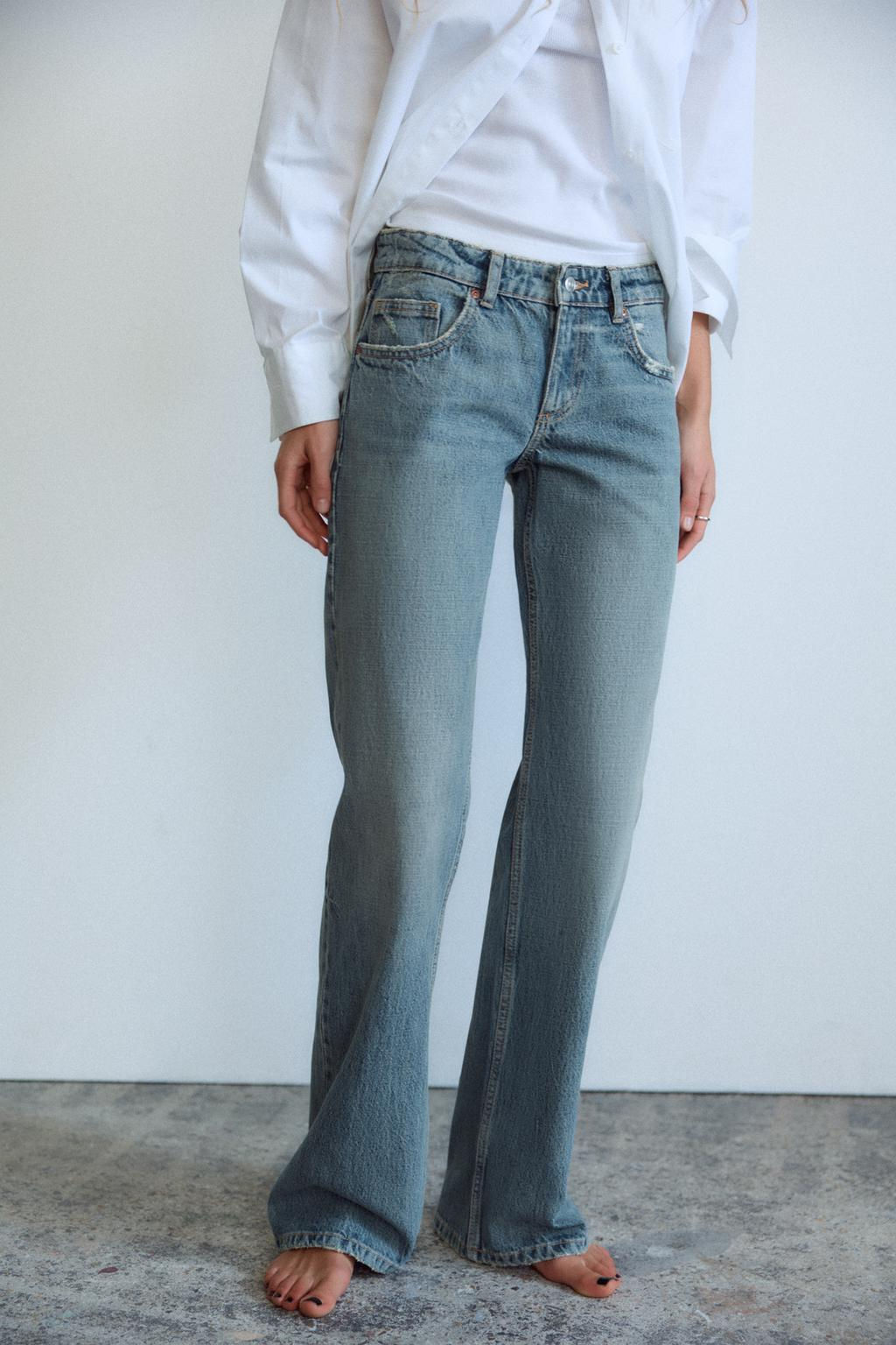 FEW ITEMS LEFT TRF WIDE-LEG LOW-RISE JEANS - Zara фото 2