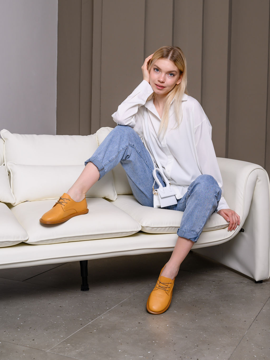 Туфли 181.ОКСЕbr.Лион тыква+коричневый