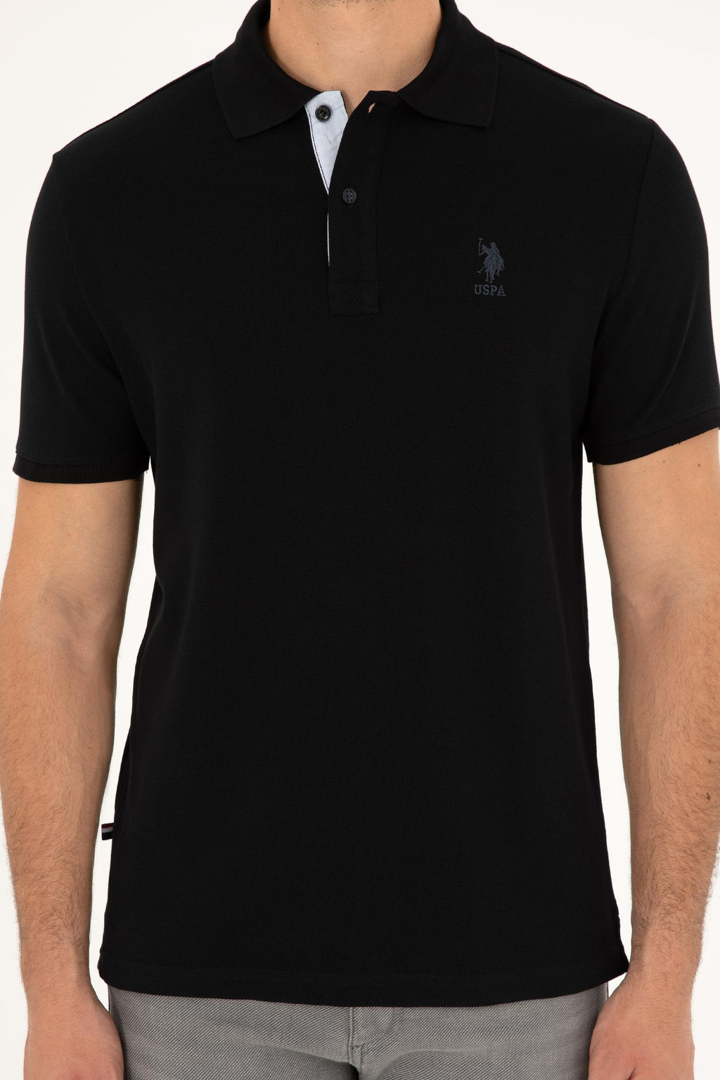 U. S. Polo Assn / Мужская черная базовая футболка - U.s. polo assn фото 6