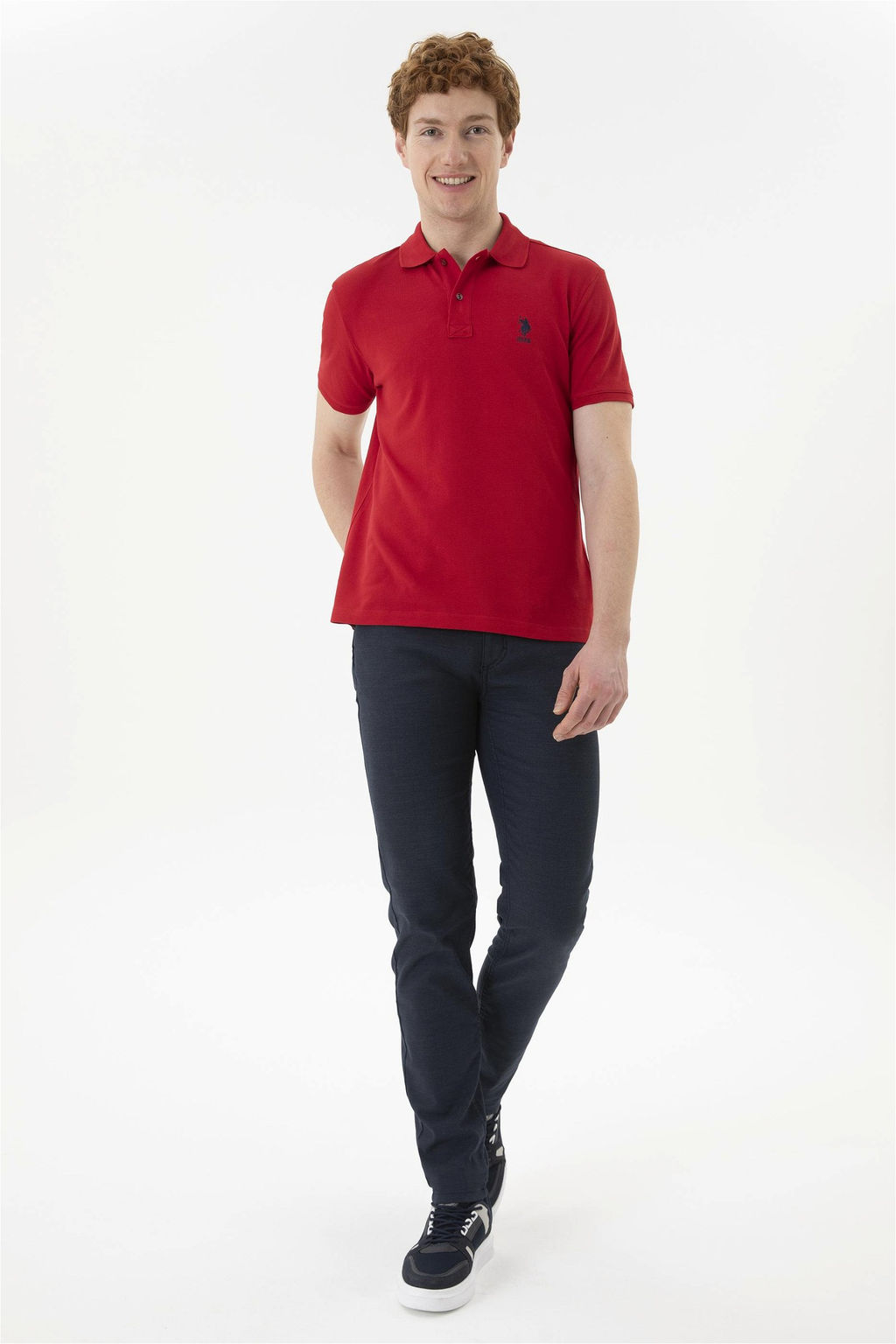 U. S. Polo Assn / Мужская красная базовая футболка - U.s. polo assn фото 4