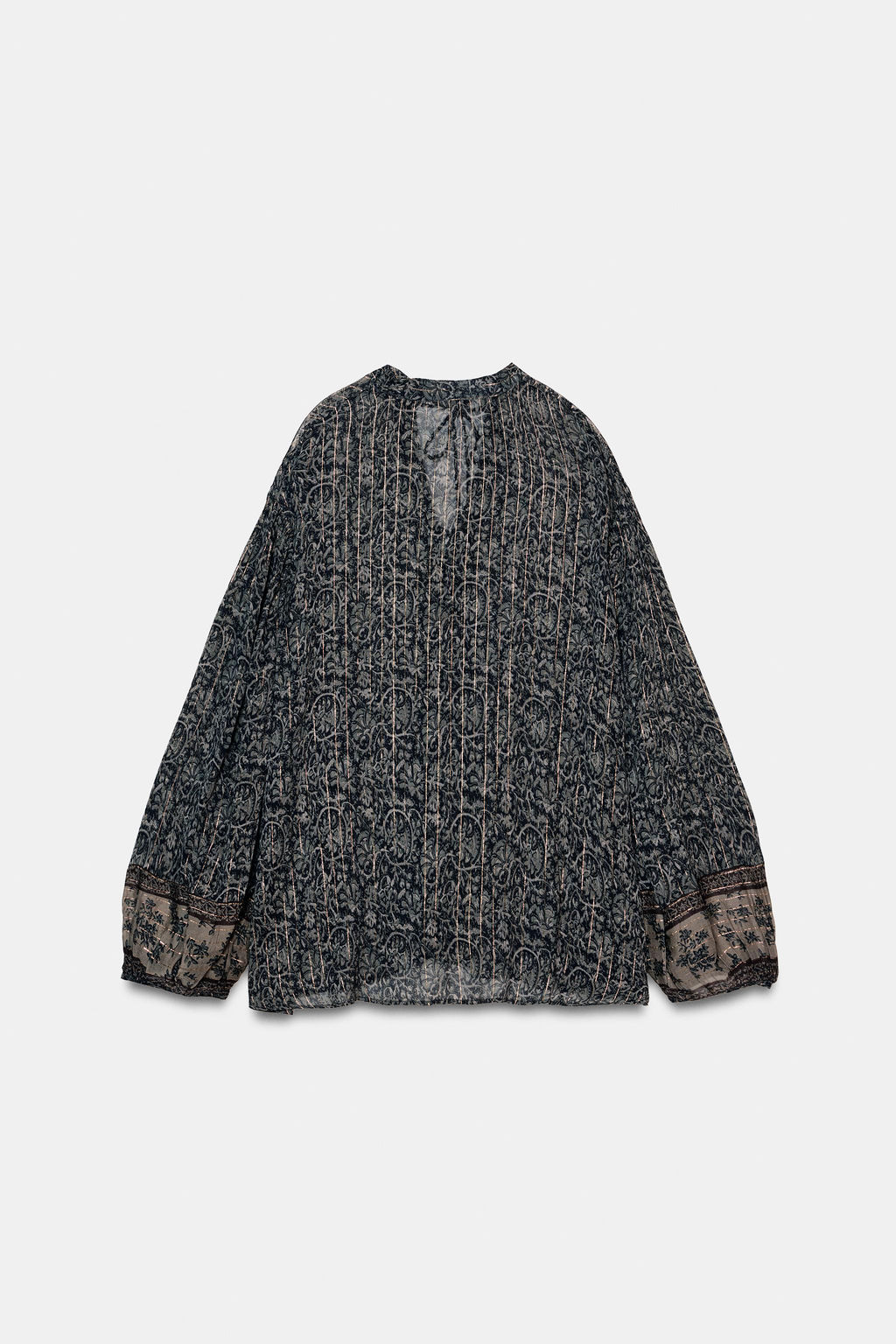 METALLIC THREAD PRINTED BLOUSE - Zara фото 8