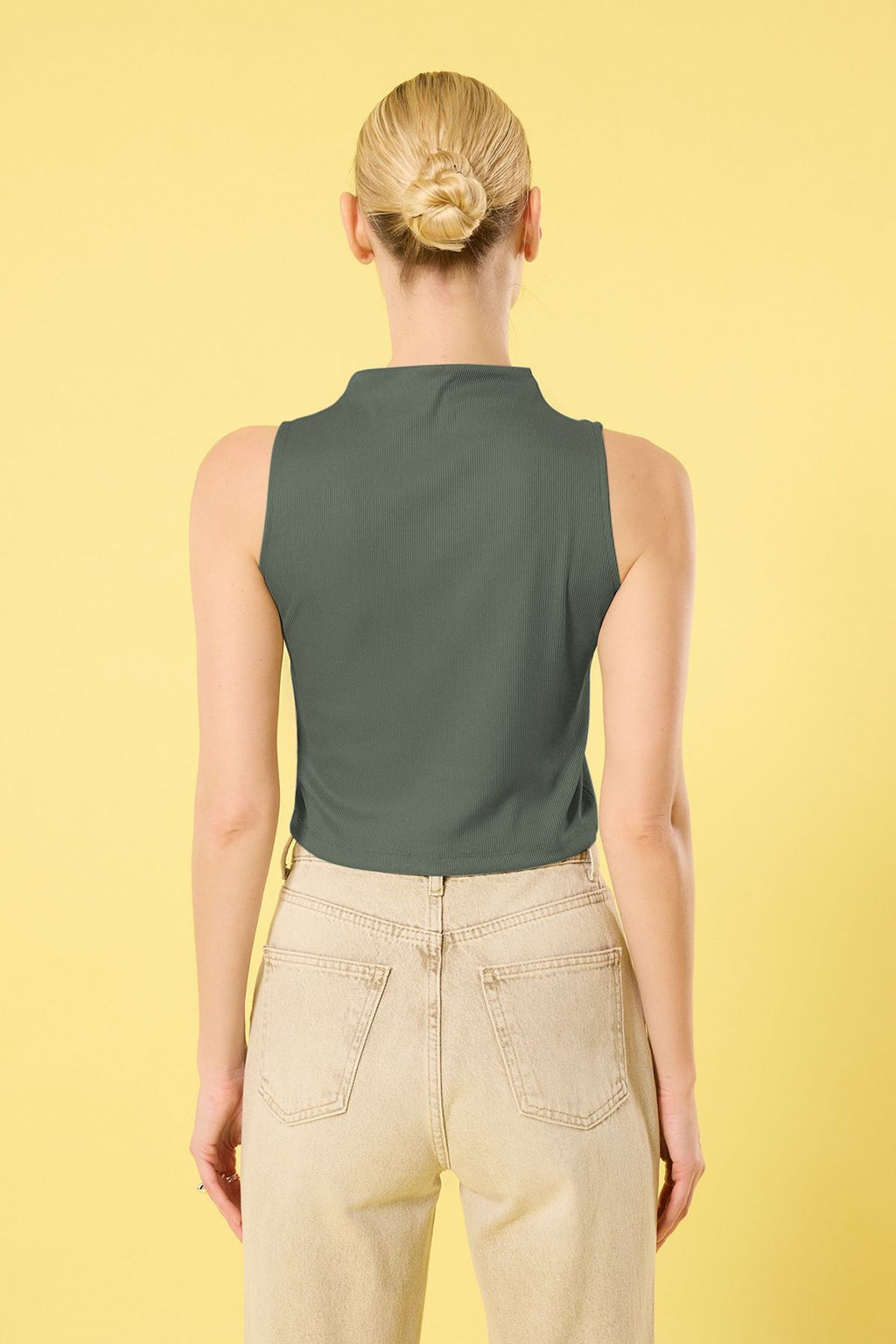 Siyah Buzgu Detayl? Regular/Normal Kal?p Crop Orme Bluz TWOSS25BZ00262 - Trendyolmilla фото 8