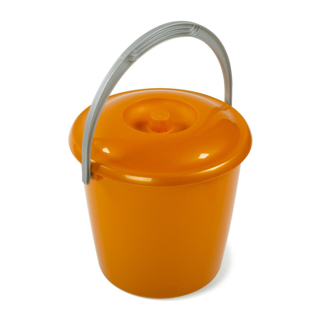 Ведро п/эт. 5л с крышкой (пищевое, цветное перламутровое)