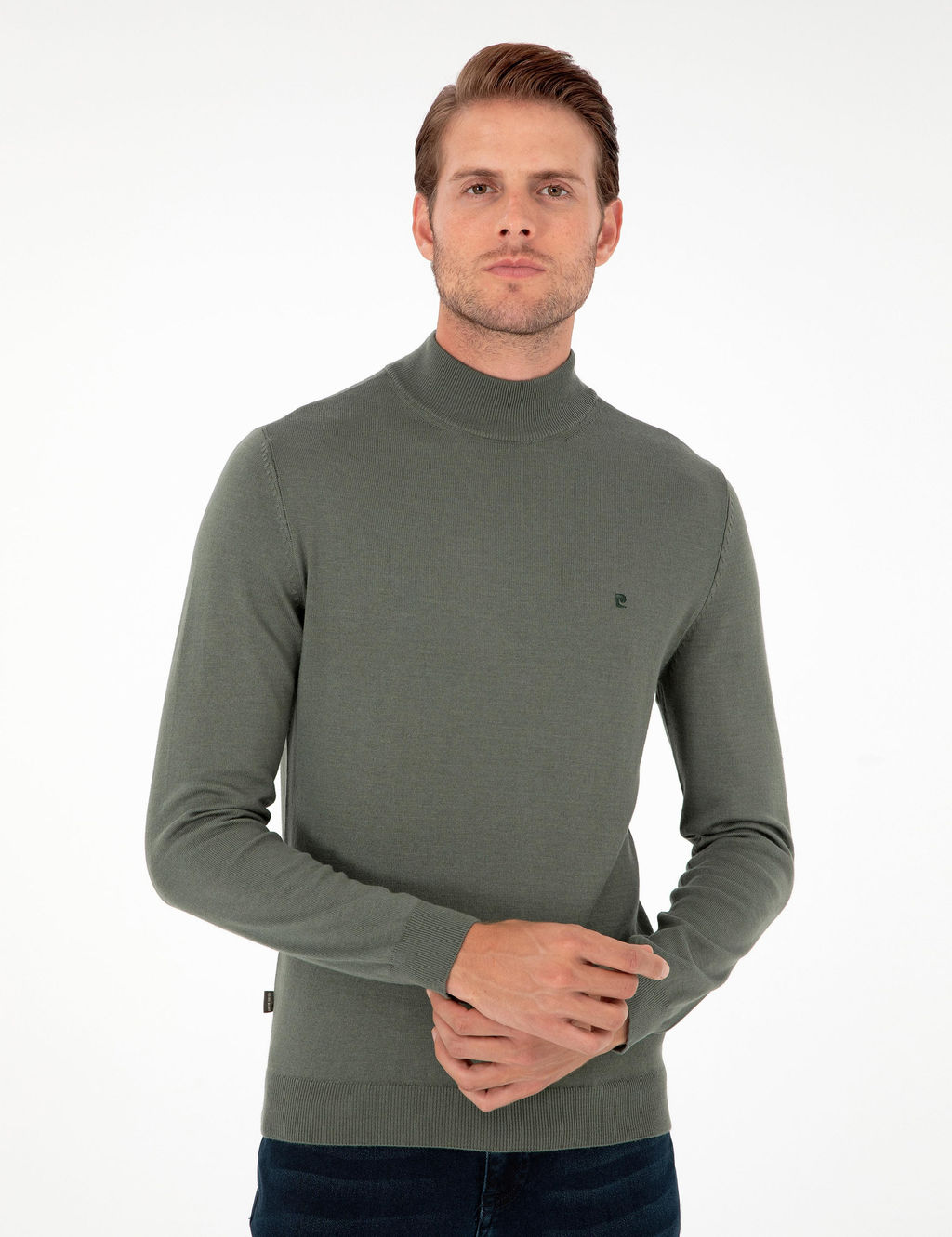 Duman Slim Fit Yar_m Bal_k__ Yaka Basic Triko Kazak - Pierre cardin фото 3