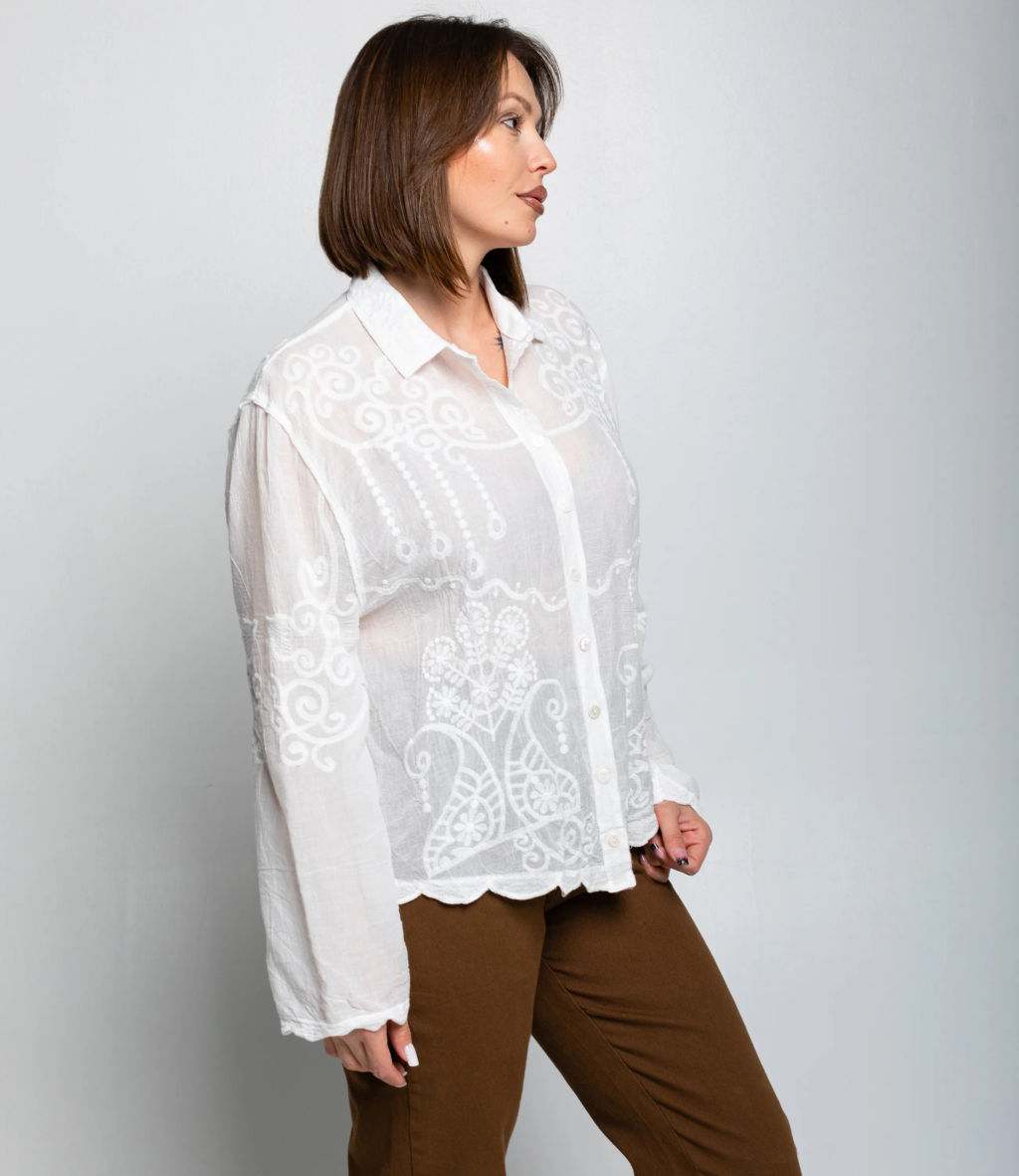 Блуза #КТ301 (19), белый - Dommod фото 2