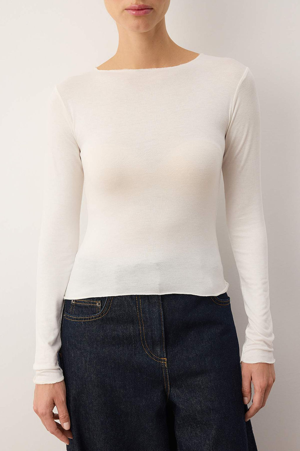 Ekru Transparan Esnek Vucuda Oturan Orme Bluz TWOAW26BZ00306