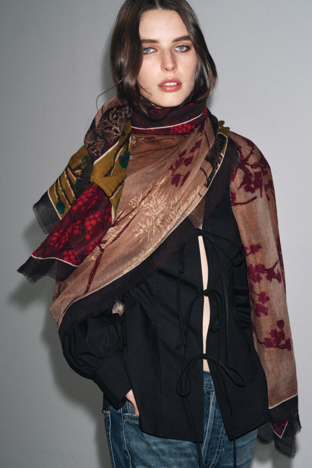 FLORAL PRINT SCARF - Zara фото 2