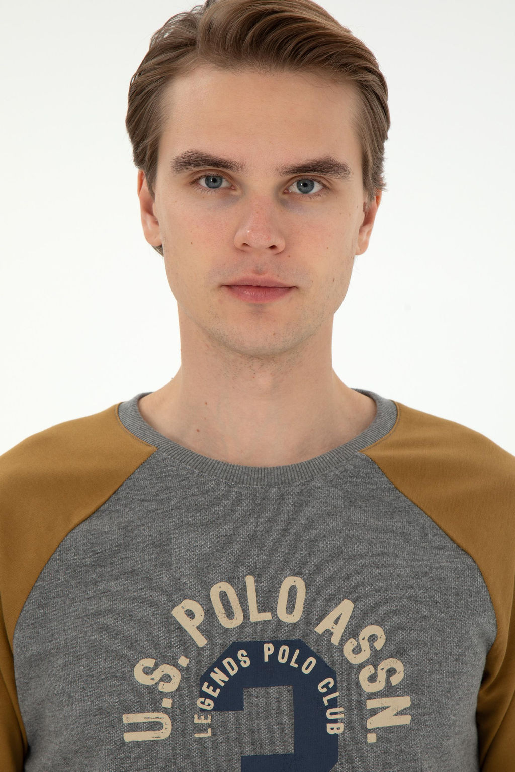 Мужской свитшот антрацитового меланжа Неожиданная скидка в корзине - U.s. polo assn фото 2