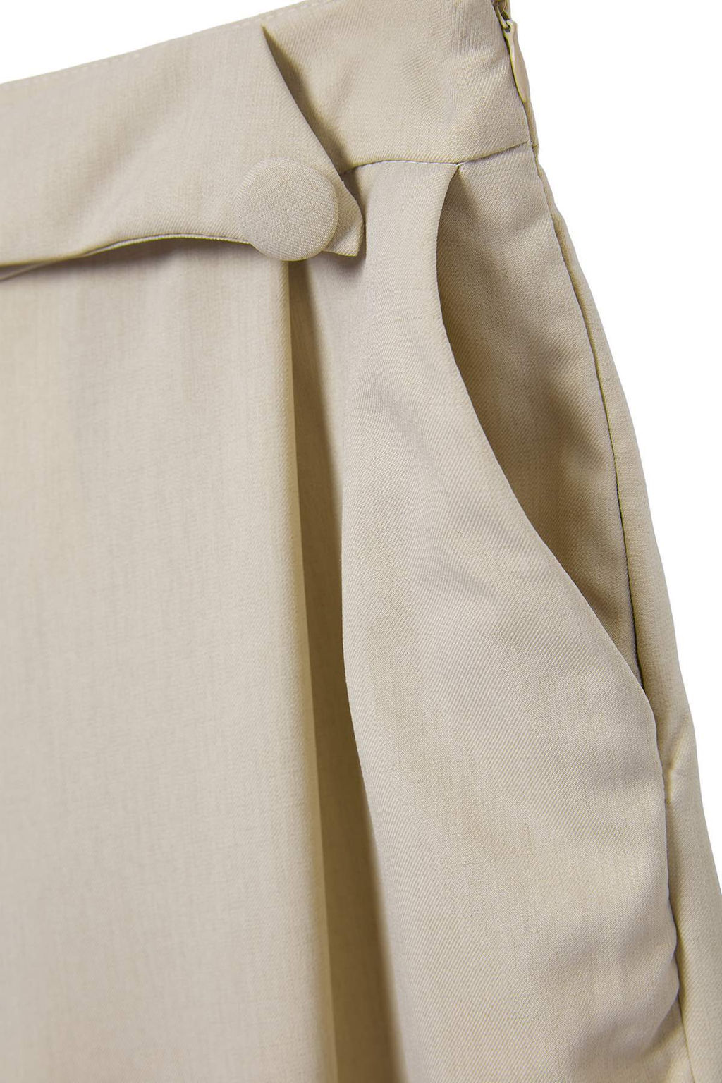 Bej Kemer Detayl_ Wide Leg/Geni_ Pa_a Kuma_ Pantolon TWOAW27PL00067 - Trendyolmilla фото 2