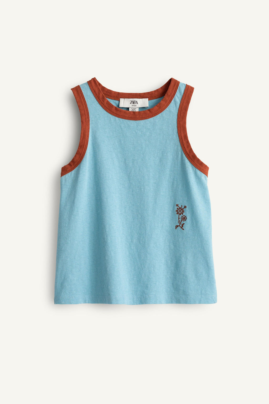 CAMISA SISA FLOR BORDADA LIMITED EDITION / Azul claro - Zara фото 4