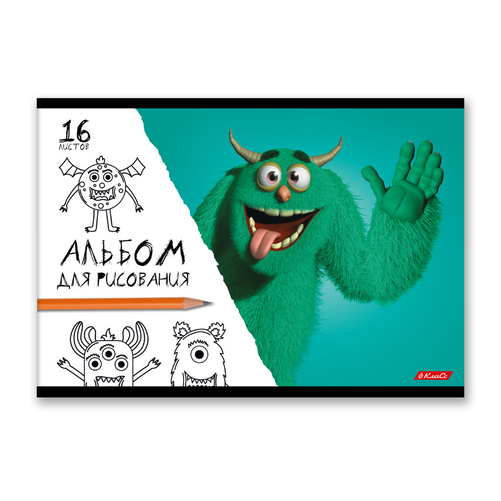 Светоч 16АЛСК4_1_3_9 Альбом для рисования 100 г/м2 A4 29 х 20.5 см 16 л. на скобе 10 шт. 000650 Буки и барабашки