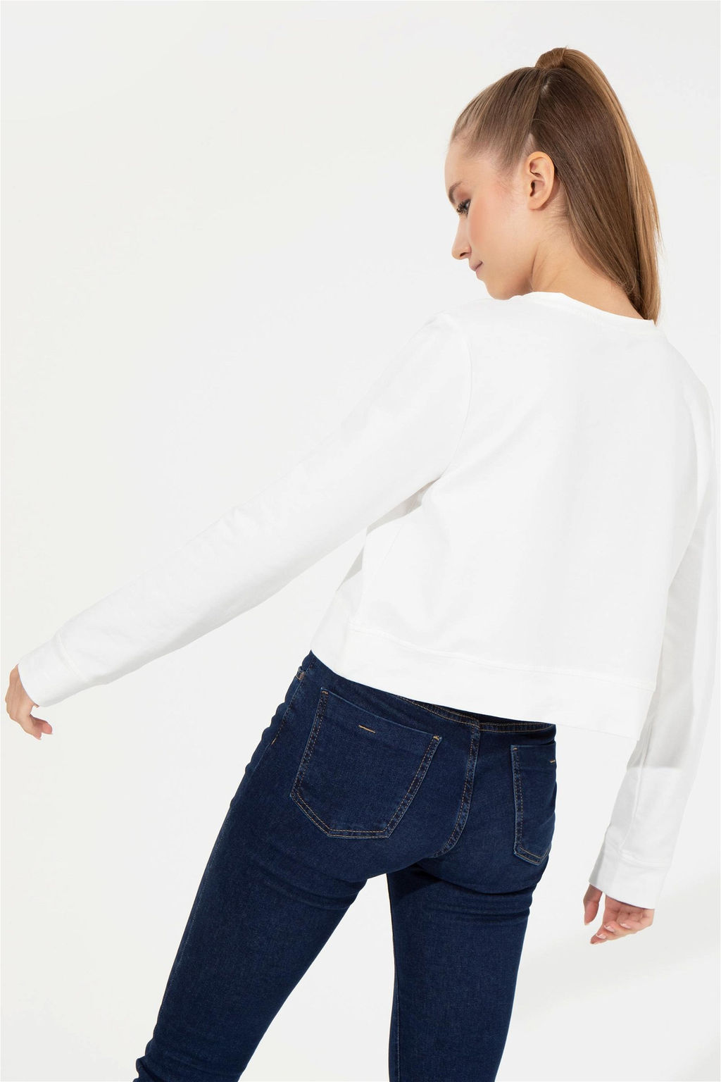 U. S. Polo Assn Женский свитшот цвета экрю с круглым вырезом - U.s. polo assn фото 11