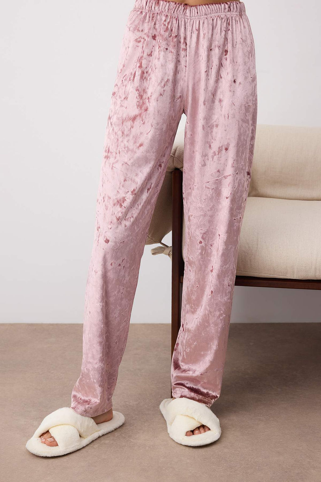 Pembe Kadife Orme Pijama Tak?m? THMAW26PT00192 - Trendyolmilla фото 3