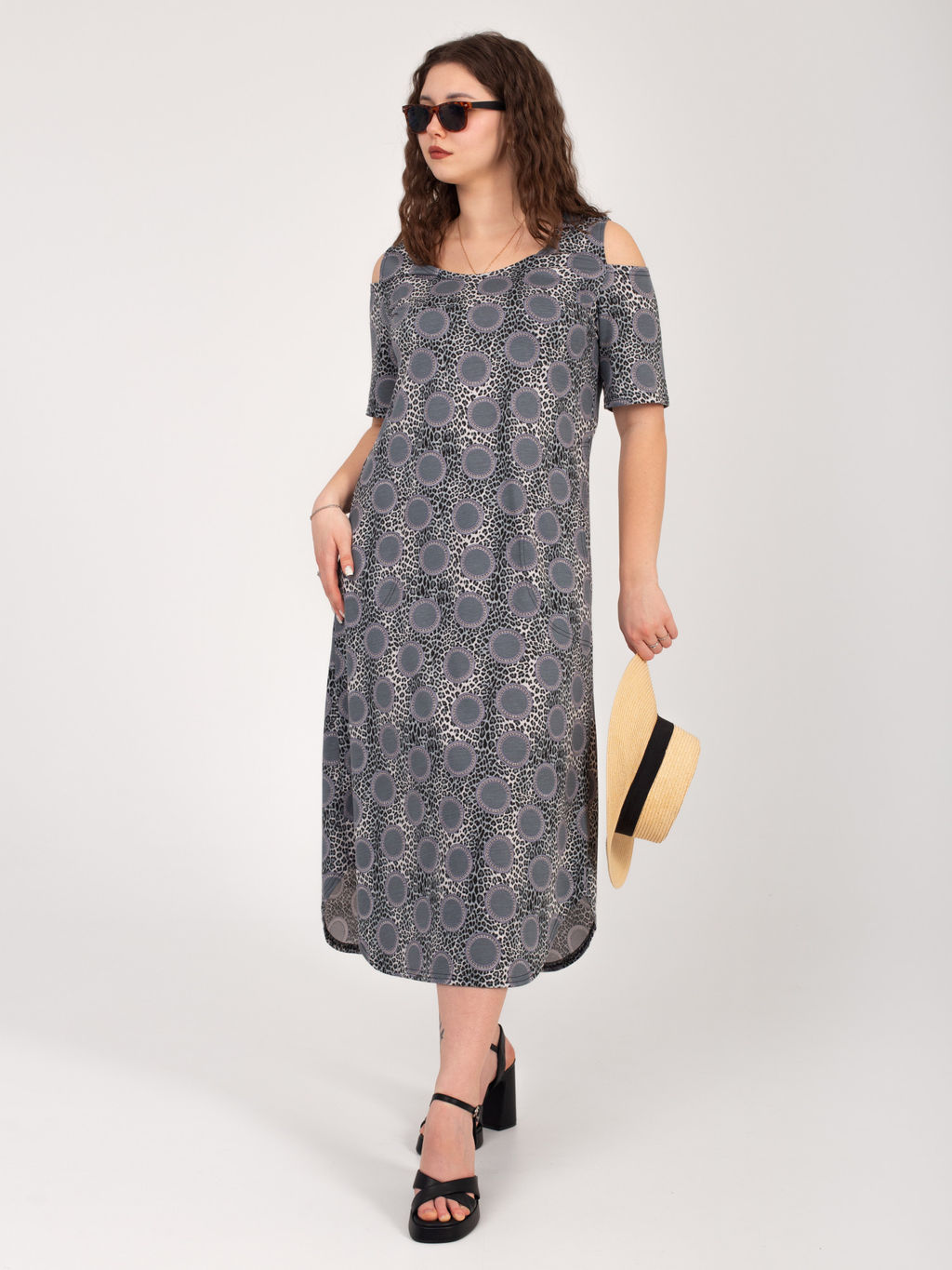 Платье женское кулирка "ВЛАДА" ЛЕО СЕРЫЙ
