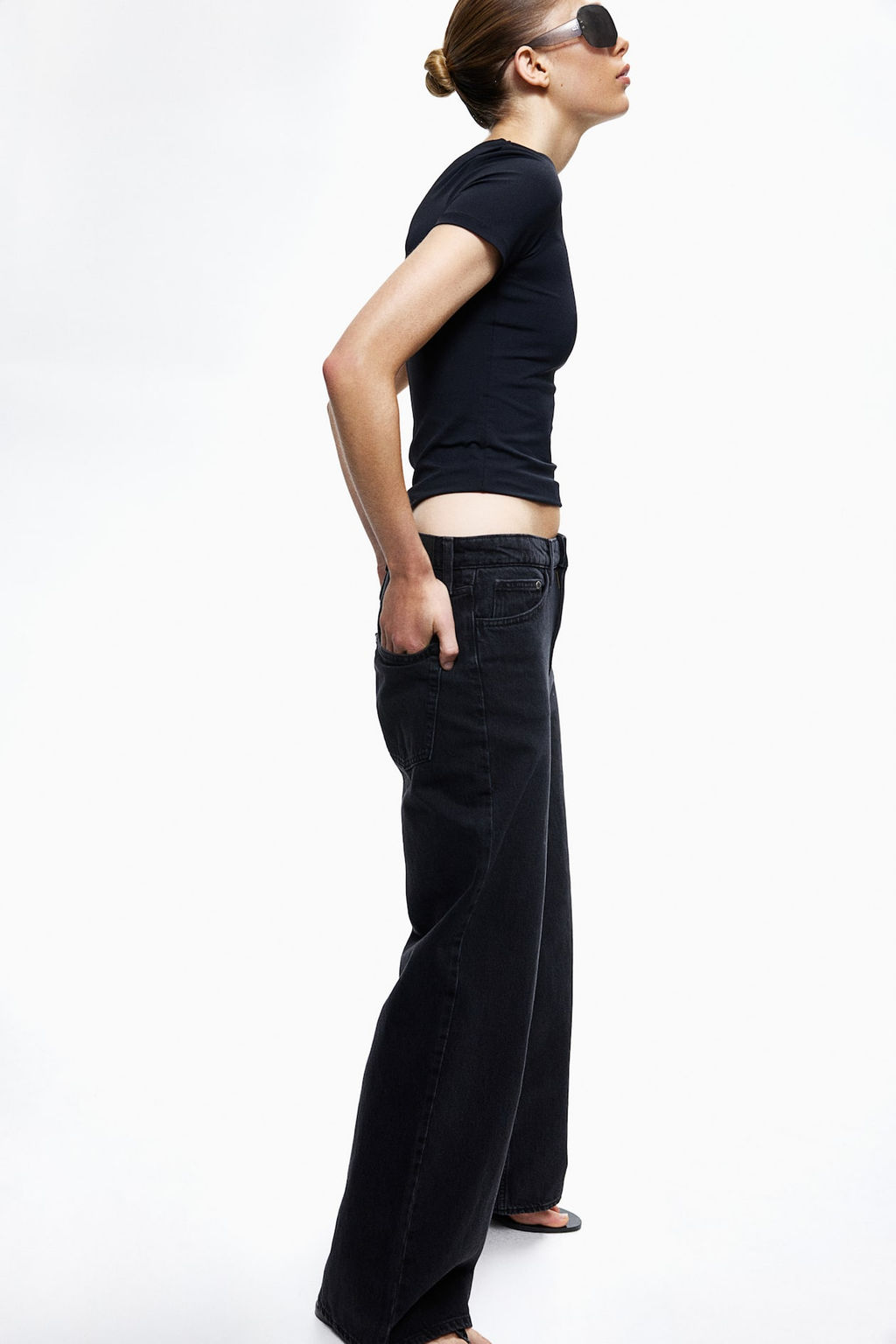 Petite Length Wide Ultra High Jeans - H&m фото 4