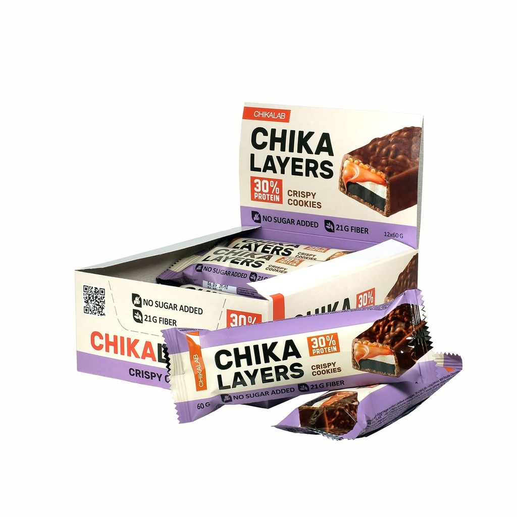 Протеиновый батончик Chikalab – Chika Layers - Crispy Cookies 1 шт.