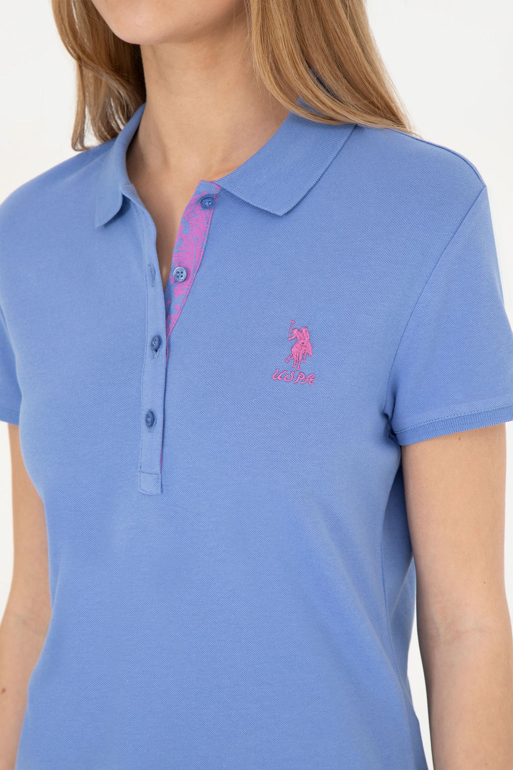 Женская темно-синяя базовая футболка Неожиданная скидка в корзине - U.s. polo assn фото 7