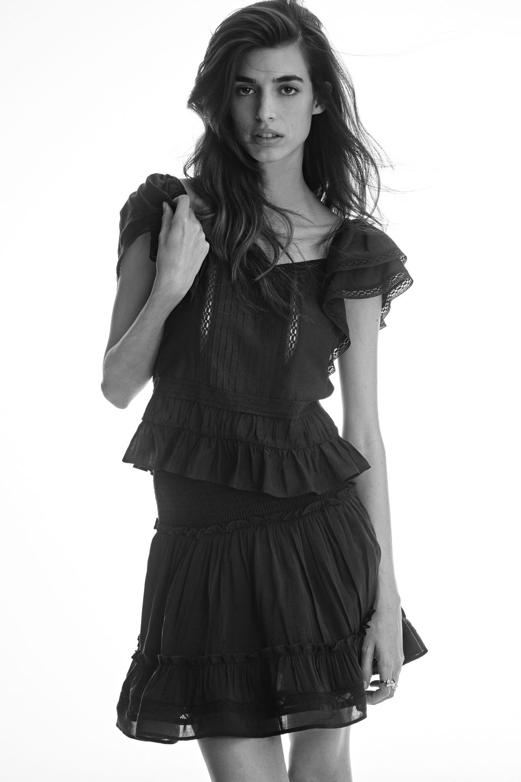Falda escalonada en mezcla de viscosa - H&m фото 3