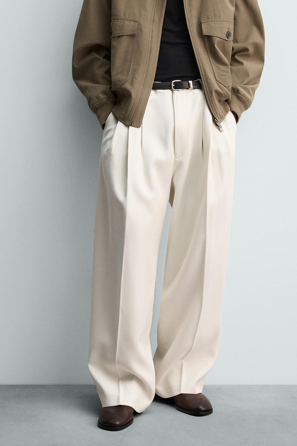 LIMITED EDITION VISCOSE PLEATED TROUSERS - Zara фото 11