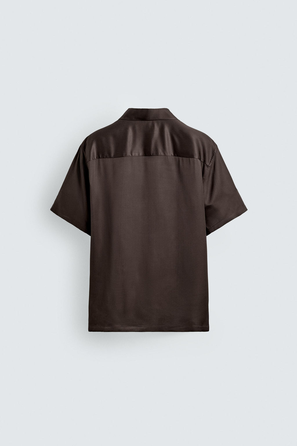 CAMISA SATINADA RELAXED FIT / Marr?n - Zara фото 8