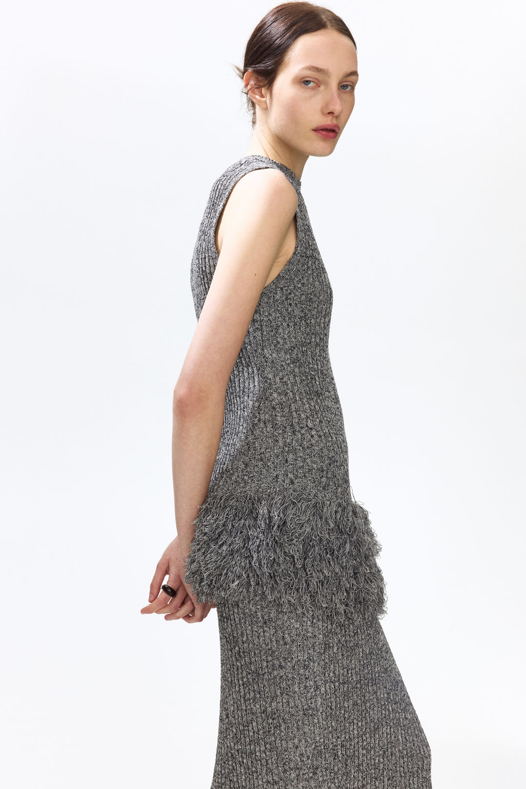Top en punto acanalado con flecos - H&m фото 6